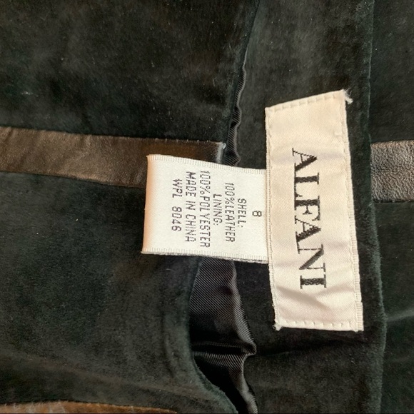 EUC Alfani Suede and Leather Striped Pencil Skirt - Picture 5 of 5